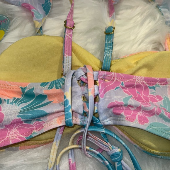 *NWT* Island Soul 2 piece floral bathing suit - Picture 5 of 8